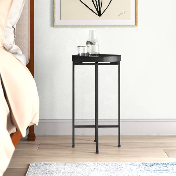 Mistana™ Alvis Tray Top Cross Legs End Table & Reviews Wayfair